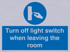 Turn off light switch when leaving the room
